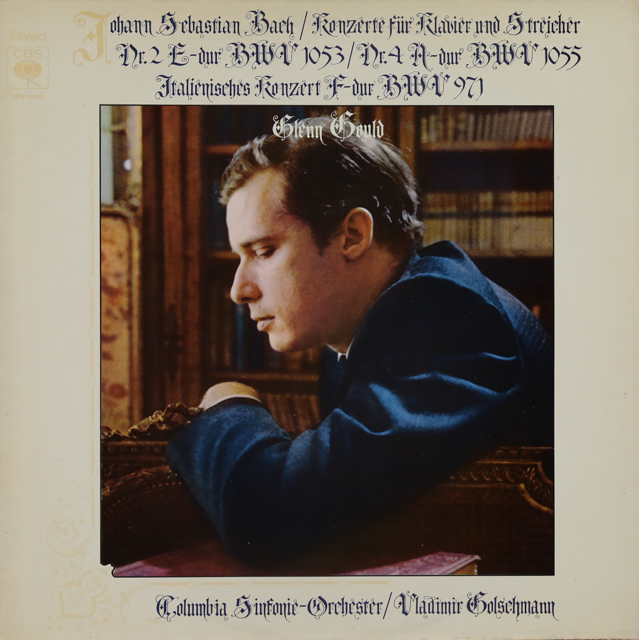 グールドのバッハ/ピアノ協奏曲第2、4番ほか　独CBS　3609　LP レコード