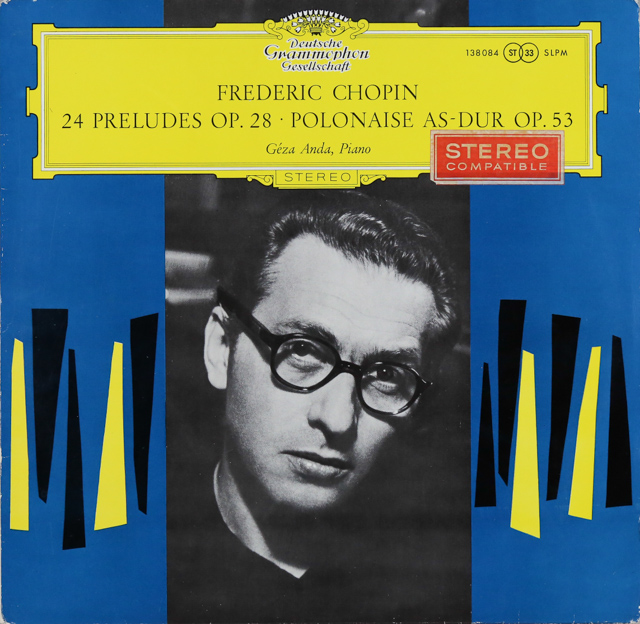 【細字ステレオ/独最初期盤】　アンダのショパン/「24の前奏曲」ほか　独DGG　3289　LP レコード