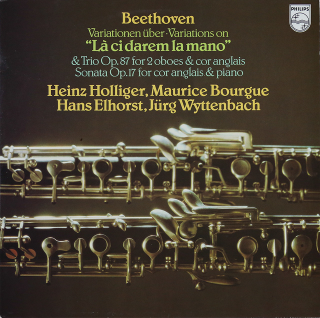 ホリガーらのベートーヴェン/オーボエ三重奏曲ほか　蘭PHILIPS　3609　LP レコード