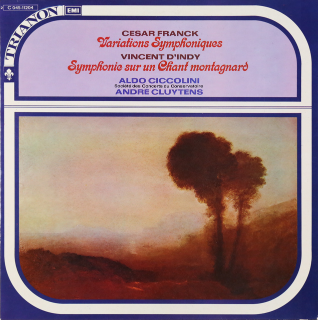 チッコリーニ＆クリュイタンスのフランク/交響的変奏曲　仏TRIANON　3226　LP レコード