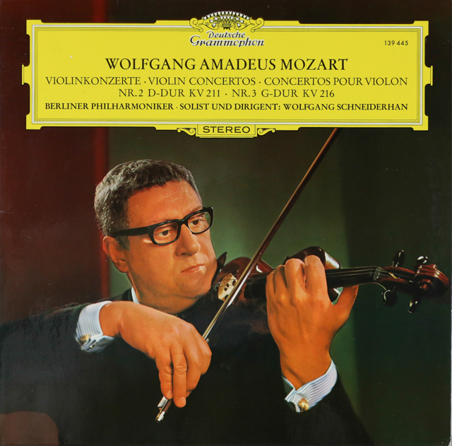 シュナイダーハンのモーツァルト/ヴァイオリン協奏曲第2、3番　独DGG　3538　LP レコード