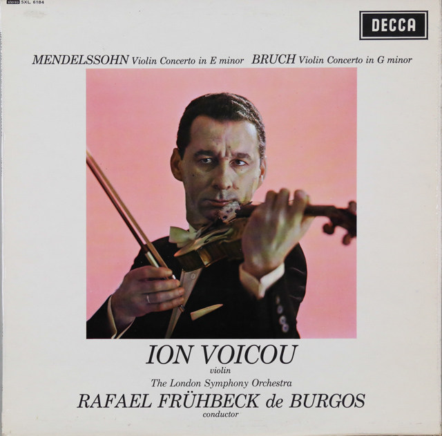 ヴォイク、ブルゴスのメンデルスゾーン、ブルッフ/ヴァイオリン協奏曲集　英DECCA　3540　LP レコード