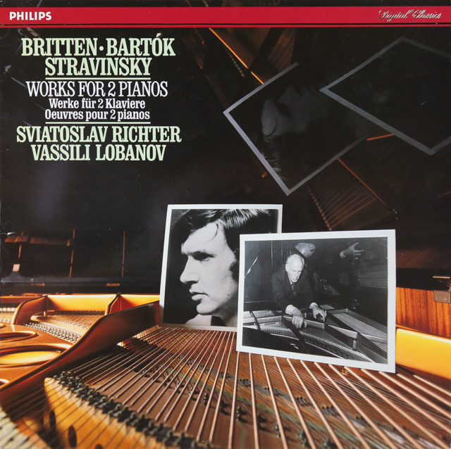 リヒテル、ロバノフの2台のピアノのための作品集　蘭PHILIPS　3536　LP レコード