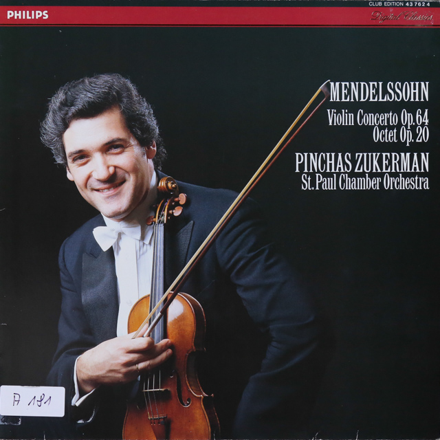 ズッカーマンのメンデルスゾーン/ヴァイオリン協奏曲ほか　独PHILIPS　3536　LP レコード