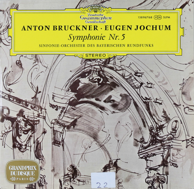 ヨッフムのブルックナー/交響曲第5番　独DGG　3539　LP レコード