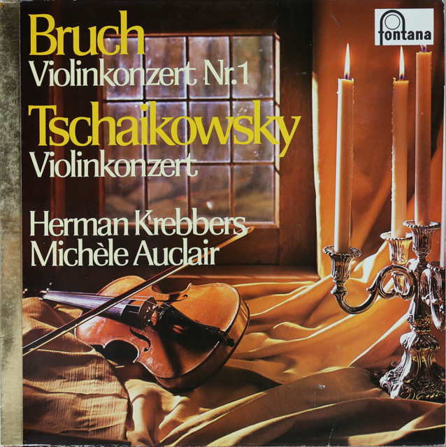 クレッバース&オークレールのブルッフ&チャイコフスキー/ヴァイオリン協奏曲集　蘭fontana　3288　LP レコード
