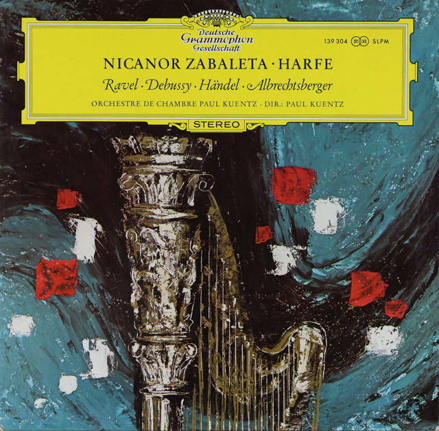 サバレタのハープ作品集　（ヘンデル、アルブレヒツベルガー、ラヴェル、ドビュッシー）　独DGG　3540　LP レコード
