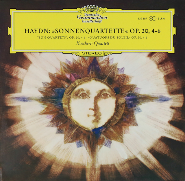 ケッケルト四重奏団のハイドン/「太陽」四重奏曲 作品20,4-6　独DGG　3287　LP レコード