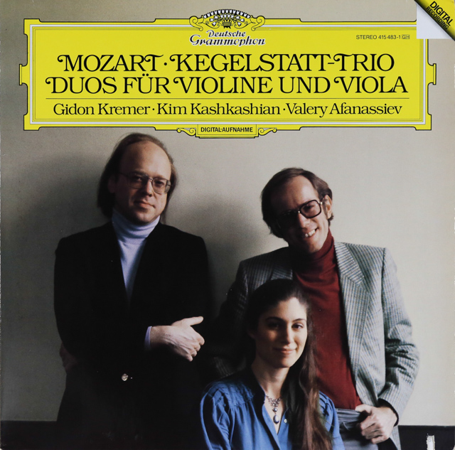 クレーメル、カシュカシャン、アファナシエフのモーツァルト/「ケーゲルシュタットトリオ」三重奏曲ほか　独DGG　3540　LP レコード