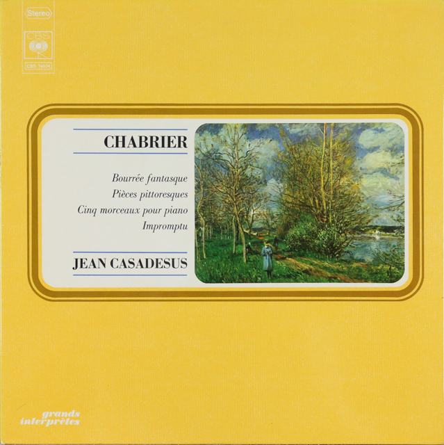 カサドシュのシャブリエ/ピアノ作品集　仏CBS　3287　LP レコード