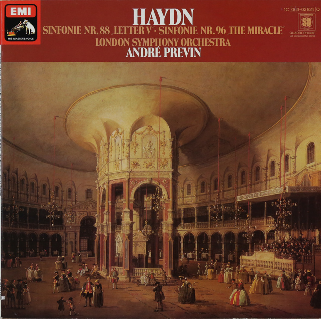 プレヴィンのハイドン/交響曲「V字」、「奇蹟」　独EMI　3539　LP レコード