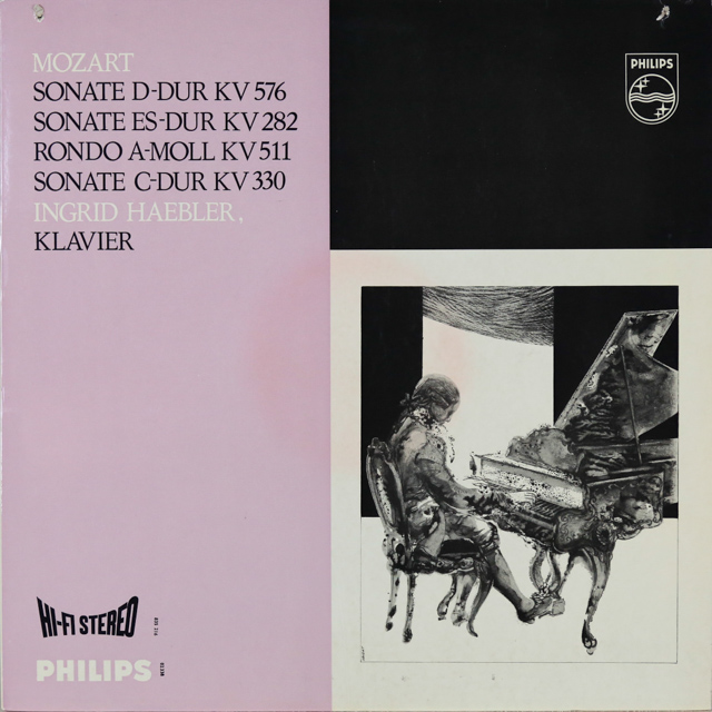 ヘブラーのモーツァルト/ピアノソナタ第4、10、17番ほか　蘭PHILIPS　3539　LP レコード