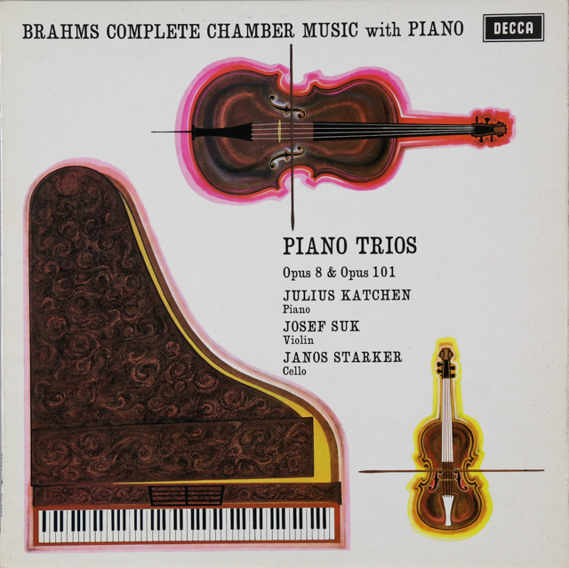 カッチェン、スーク&シュタルケルのブラームス/ピアノ三重奏曲第1&2番　オリジナル盤　英DECCA　2746　LP レコード