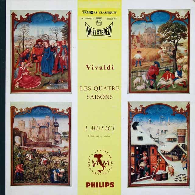 アーヨ&イ・ムジチ合奏団のヴィヴァルディ/「四季」　仏PHILIPS　2821　LP レコード
