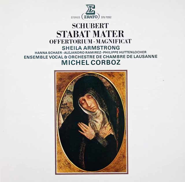 コルボのシューベルト/「スターバト・マーテル」ほか　仏ERATO　3898　LP レコード