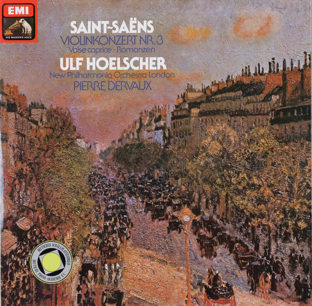 ウルフ・ヘルシャー、デルヴォーのサン-サーンス/ヴァイオリン協奏曲第3番ほか　独EMI　3607　LP レコード
