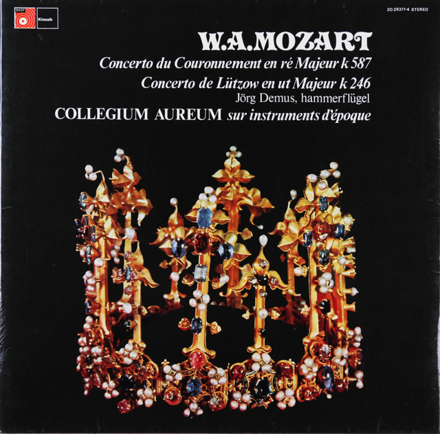 LP レコード デームス、コレギウム・アウレウムのモーツァルト/ピアノ協奏曲第8、26番 独BASF 3514