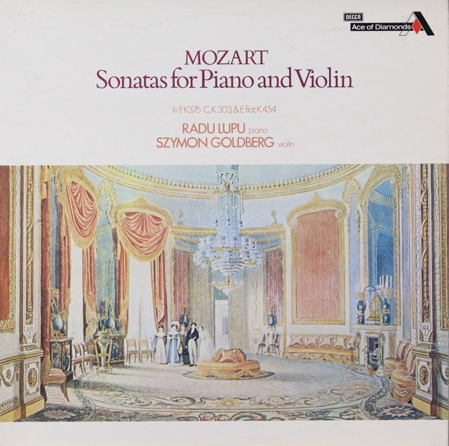 ゴールドベルク&ルプーのモーツァルト/ヴァイオリンソナタ第24、20(27)&32(40)番　英DECCA　3299　LP レコード