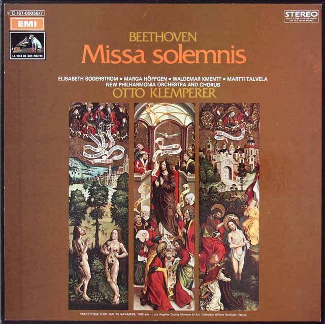 クレンペラーのベートーヴェン/「荘厳ミサ」　仏EMI（VSM）　2822　LP レコード