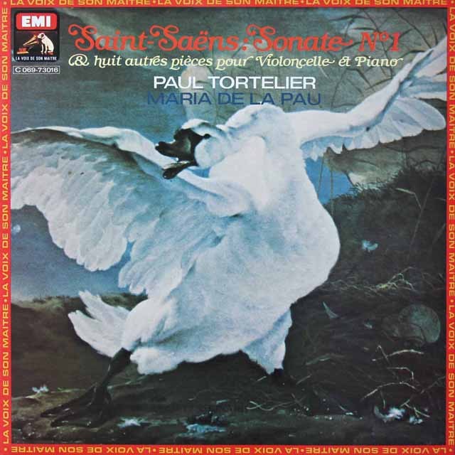 トルトゥリエ親子のサン＝サーンス/チェロソナタ第1番&「白鳥」ほか　仏EMI(VSM)　2822　LP レコード