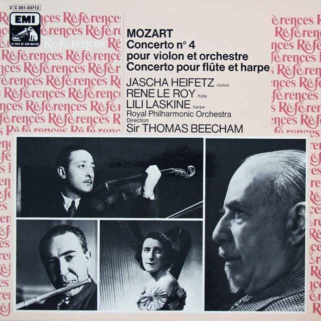 ハイフェッツ、ロイ&ラスキーヌらのモーツァルト/協奏曲集　仏EMI(VSM)　3296　LP レコード