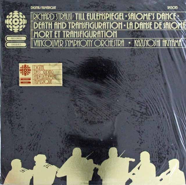 【未開封】　秋山のR.シュトラウス/「ティル」、「サロメの踊り」、「死と変容」 　カナダCBC　3523　LP レコード