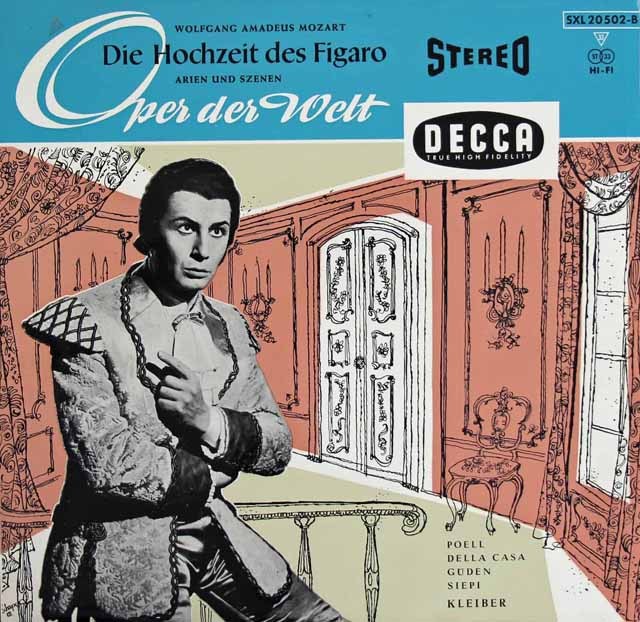 エーリヒ・クライバーのモーツァルト/「フィガロの結婚」抜粋　独DECCA　2833　LP レコード