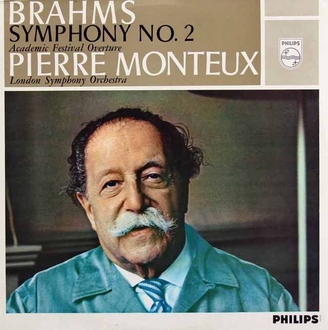 モントゥーのブラームス/交響曲第2番 　蘭PHILIPS　2835　LP レコード