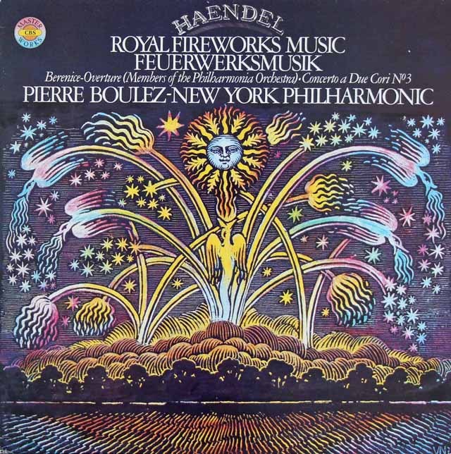 ブーレーズのヘンデル/王宮の花火の音楽　独CBS　2837　LP レコード