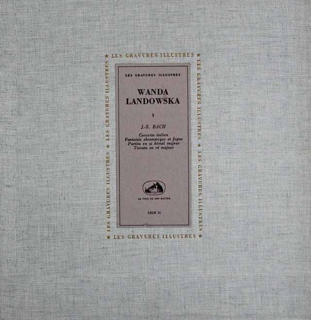 ランドフスカのバッハ/イタリア協奏曲ほか　仏VSM　3593　LP レコード