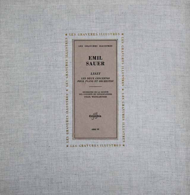ザウアーのリスト/ピアノ協奏曲第1&2番　仏Columbia　2839　LP レコード