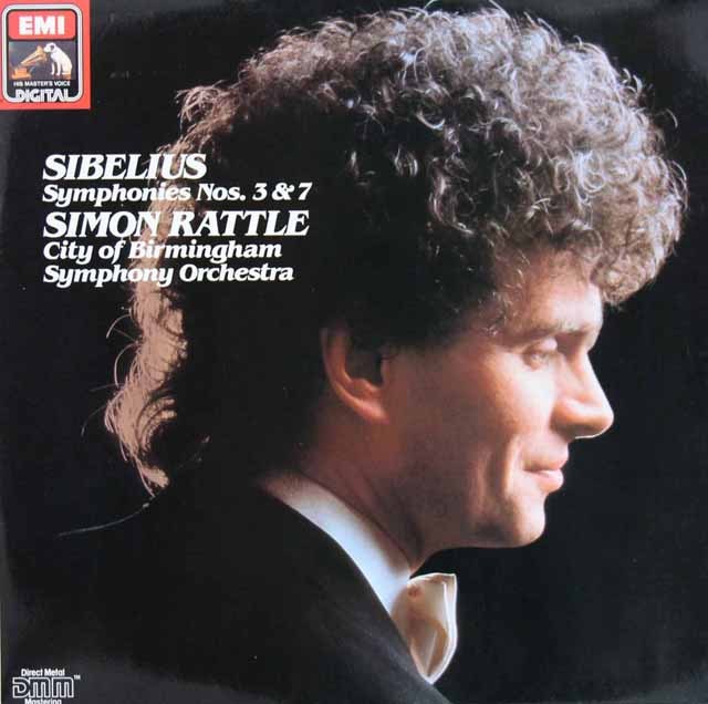 LP レコード ラトルのシベリウス/交響曲第3、7番 独EMI 3537