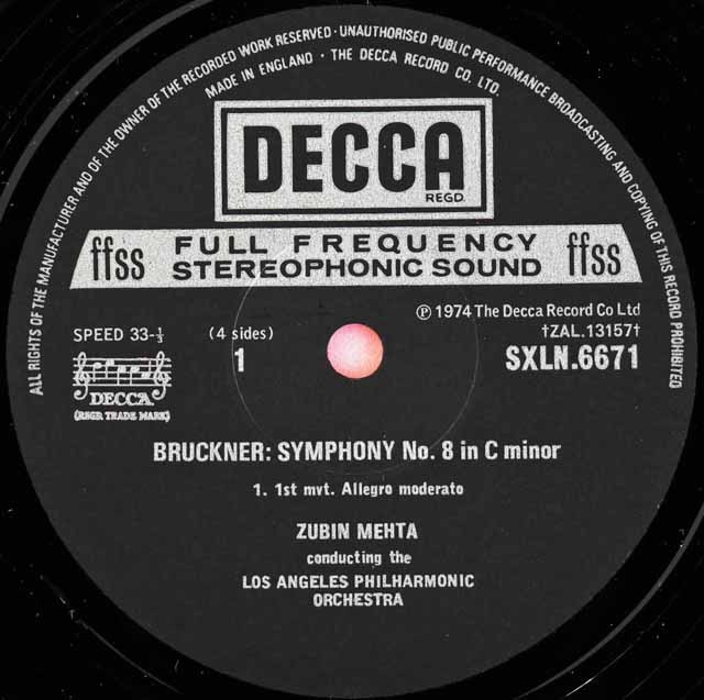 【開店記念セール！】 LP レコード 2849 英DECCA メータのブルックナー/交響曲第8番 その他