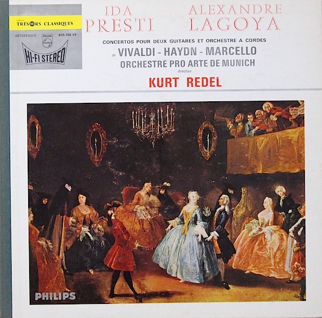 レーデルとプレスティ、ラゴヤのヴィヴァルディ、ハイドン、マルチェッロ/ギター協奏曲集　仏PHILIPS　3519　LP レコード