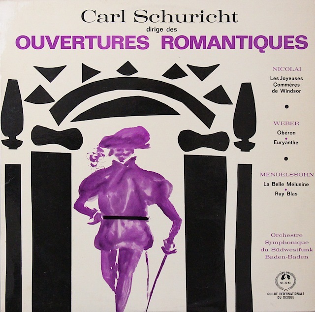 シューリヒトのロマンティック序曲集　仏CH　3520　LP レコード