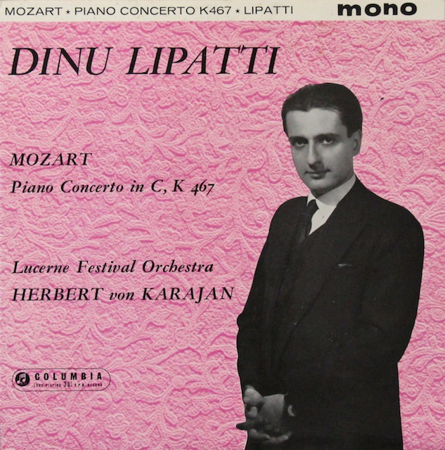 リパッティ&カラヤンのモーツァルト/ピアノ協奏曲第21番（10インチ盤）　英Columbia　オリジナル盤　2818　LP レコード