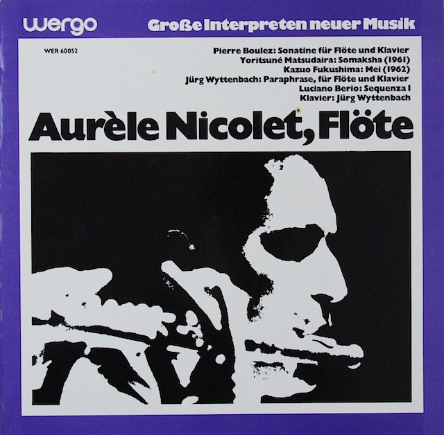 ニコレのフルート作品集　独Wergo　3520　LP レコード