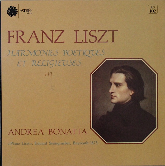 ボナッタのリスト/「詩的で宗教的な調べ」第1～6曲　仏ASTREE　2818　LP レコード