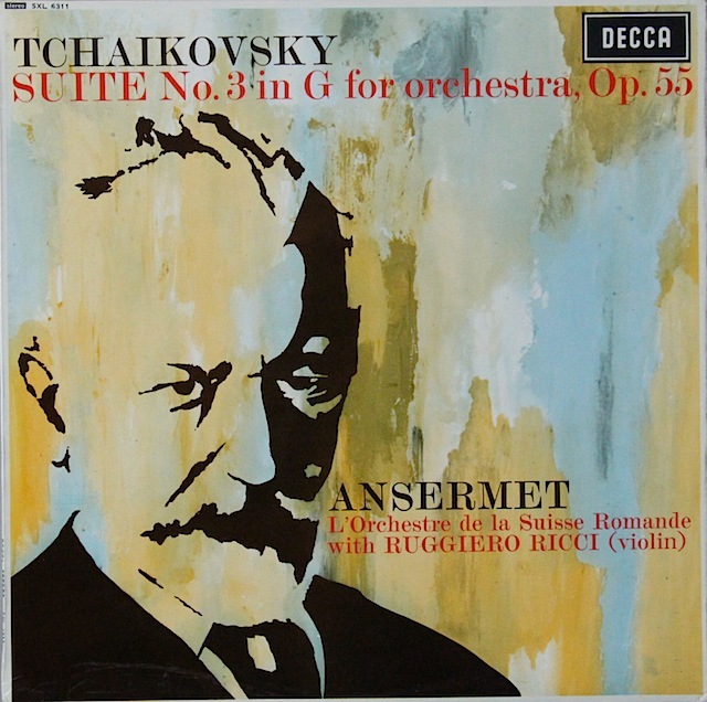 【オリジナル盤】　アンセルメのチャイコフスキー/組曲第3番　英DECCA　3520　LP レコード
