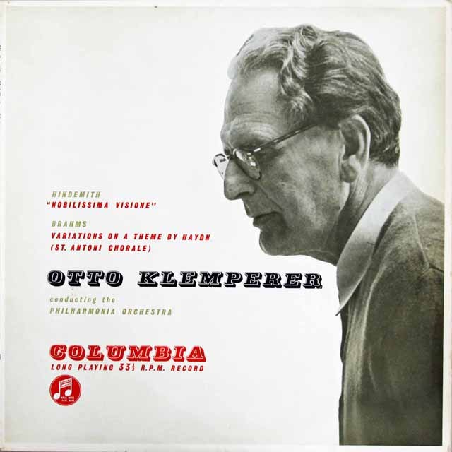 【オリジナル盤】クレンペラーのブラームス/「ハイドン変奏曲」ほか　英Columbia　2901　LP レコード