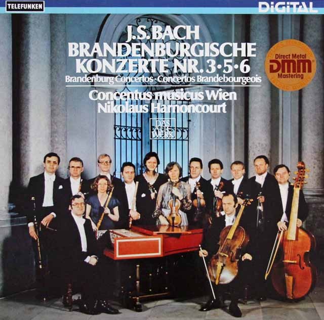 アーノンクールのバッハ/ブランデンブルク協奏曲第3,5&6番 　独TELEFUNKEN　2904　LP レコード