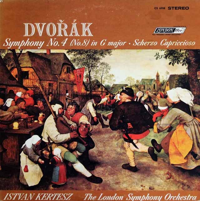 ケルテスのドヴォルザーク/交響曲第8番　米（英）LONDON　2911　LP レコード