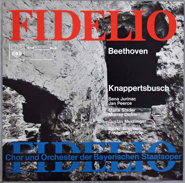 クナッパーツブッシュのベートーヴェン/「フィデリオ」全曲　独CBS　3284　LP レコード