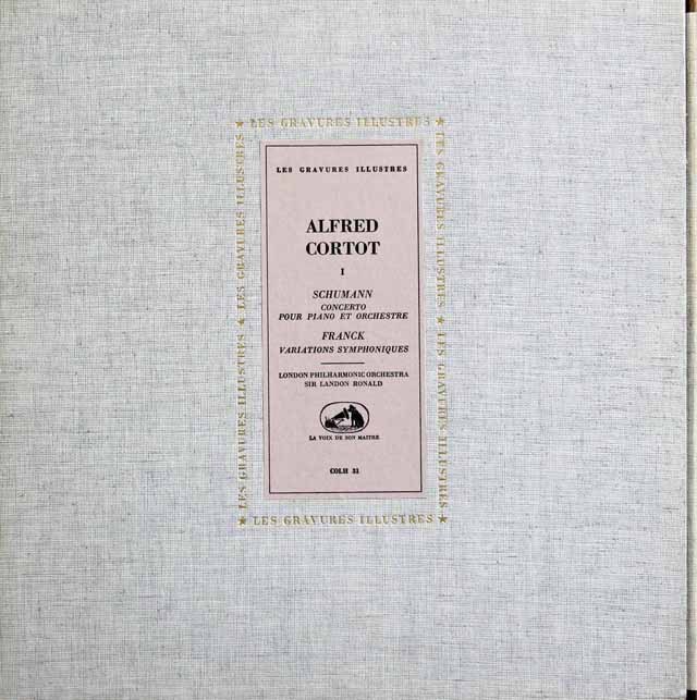コルトーのシューマン、フランク/ピアノ協奏曲集　仏VSM　3621　LP レコード