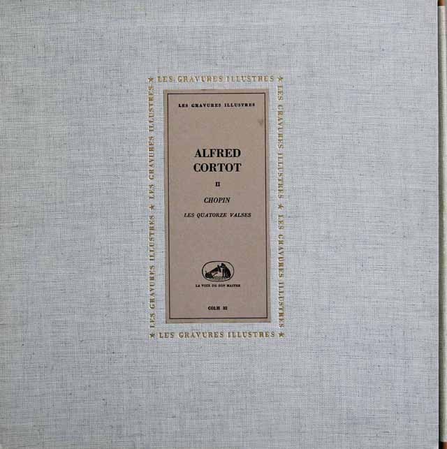 コルトーのショパン/14のワルツ集　仏VSM　2915　LP レコード