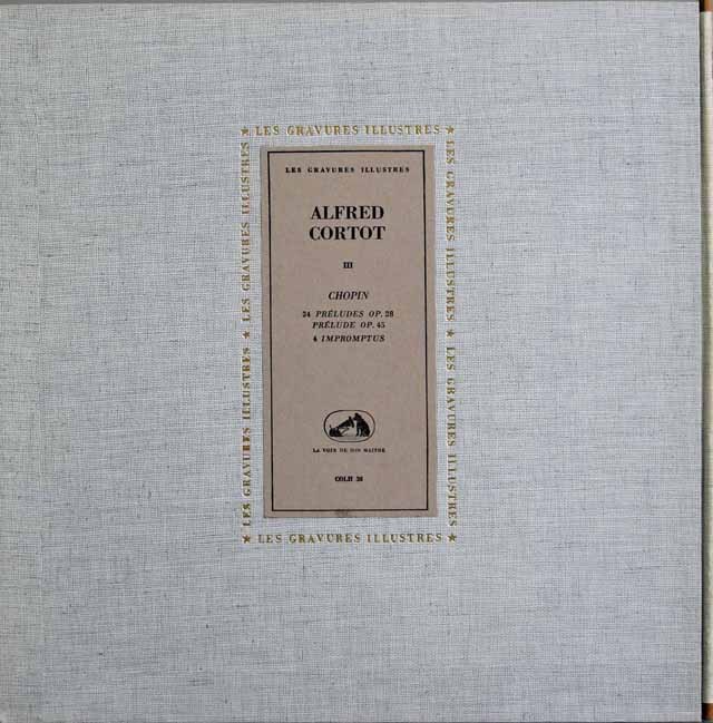 コルトーのショパン/「24の前奏曲集」ほか　仏VSM　2915　LP レコード