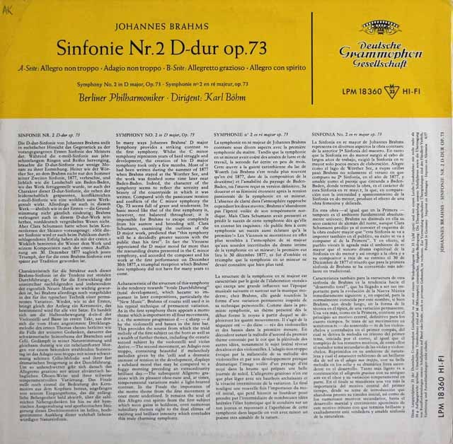 ブラームス 交響曲第2番 LPレコード LP レコード モントゥーのブラームス/交響曲第2番 蘭PHILIPS 3339