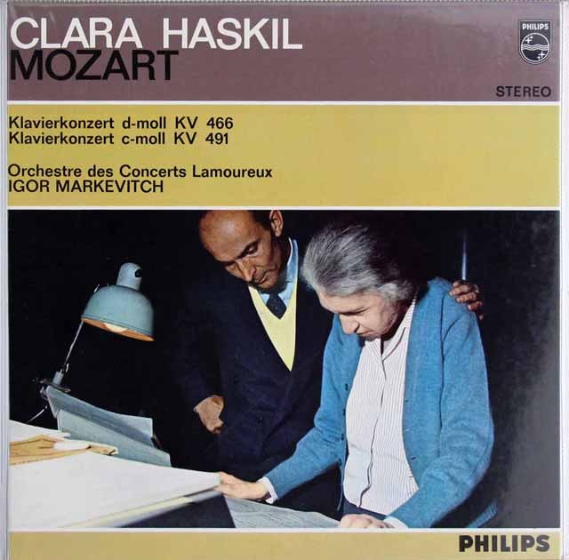 ハスキル、マルケヴィチのモーツァルト/ピアノ協奏曲第20、24番　蘭PHILIPS　2927　LP レコード