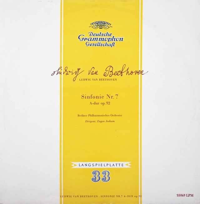 ヨッフムのベートーヴェン/交響曲第7番　独DGG　3634　LP レコード