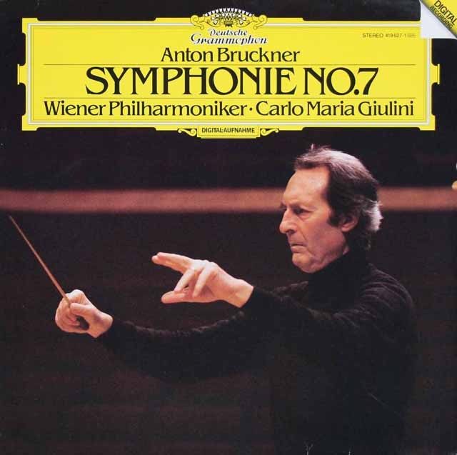 【直筆サイン入り】ジュリーニのブルックナー/交響曲第7番　独DGG　2933　LP レコード